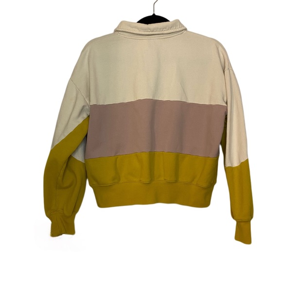 Quarter Zip Color Block Sweatshirt - Picture 2 of 3